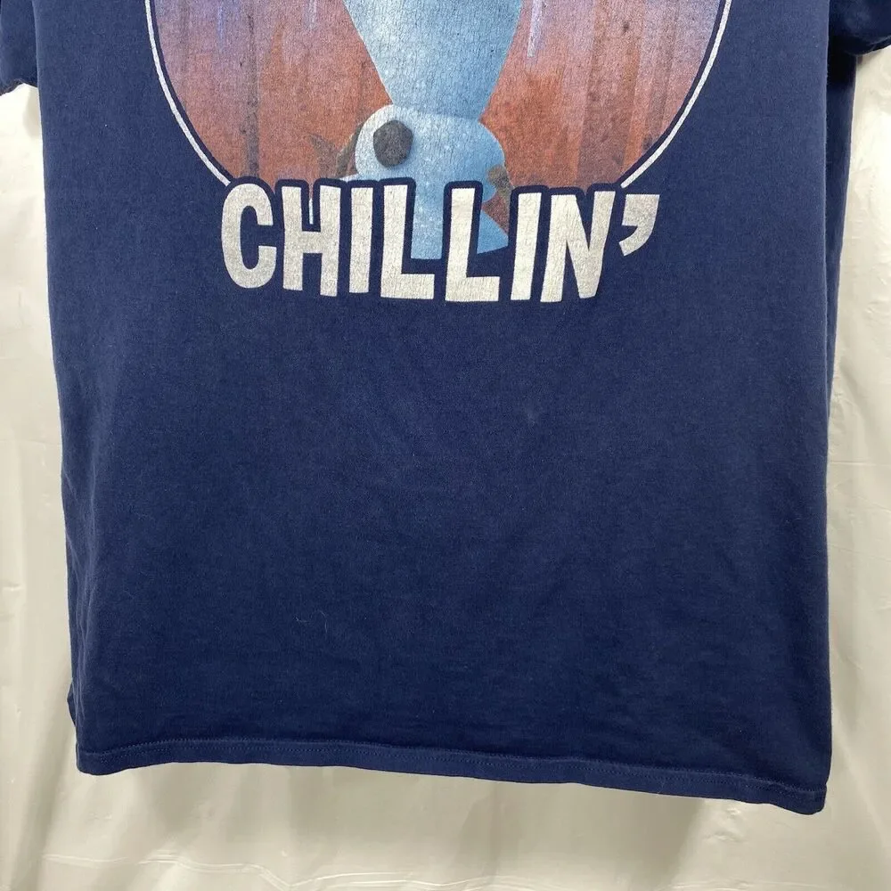 Disney Frozen II Men's Large Olaf The Snowman Chillin Navy Blue Graphic T Shirt - Picture 5 of 9